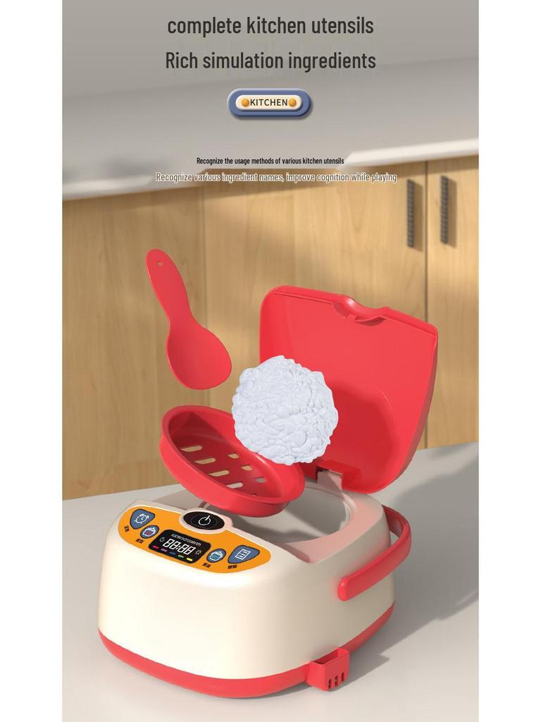Kids' Pretend Play Stove Kitchen Set with Cuttable Vegetables - Perfect Gift for Boys and Girls