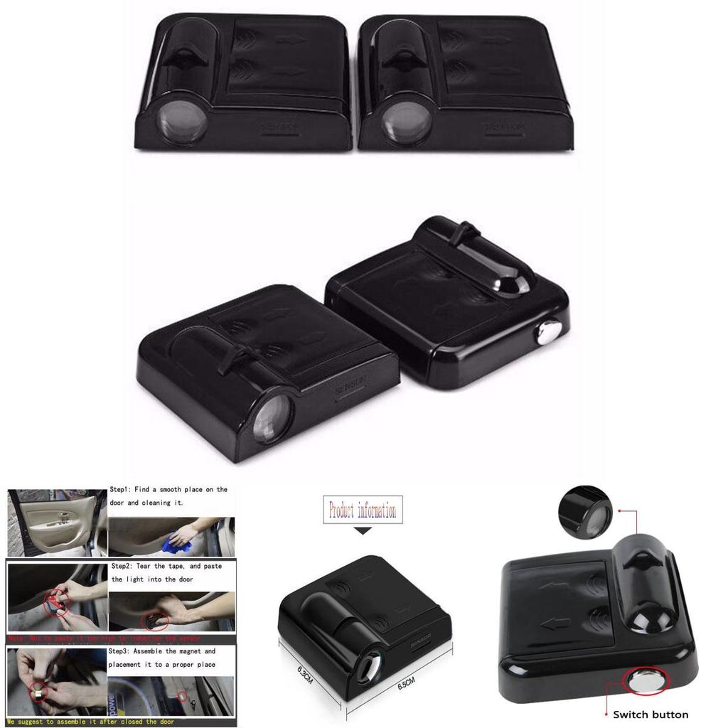 LED Kabellos 2 Stück Courtesy Auto Türschwelle Laser Willkommen Geister Lichter Für Cruz