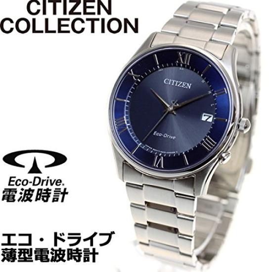 Citizen Collection Simple Adjust Slim Eco-Drive Radio-Controlled Watch, Type, AS1060-54L, Men's