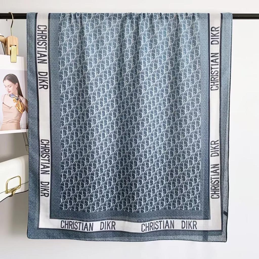 Thin Scarf Versatile Women's Scarf Shawl Imitation Cotton and Linen High-end French Silk Scarf Long Scarf Cross-border Special Supply