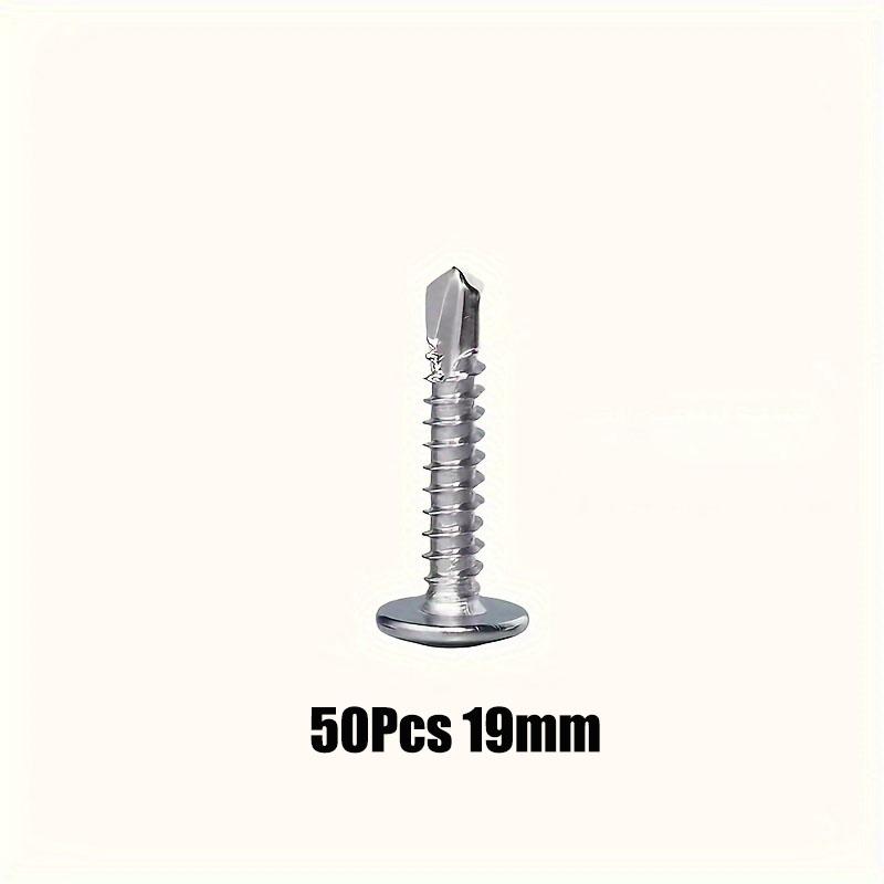 50/100pcs Carbon Steel Cross Round Head With Pad Self Drilling Self Tapping Screw With Pad For Warsaw Drill Tail Dovetail Screw