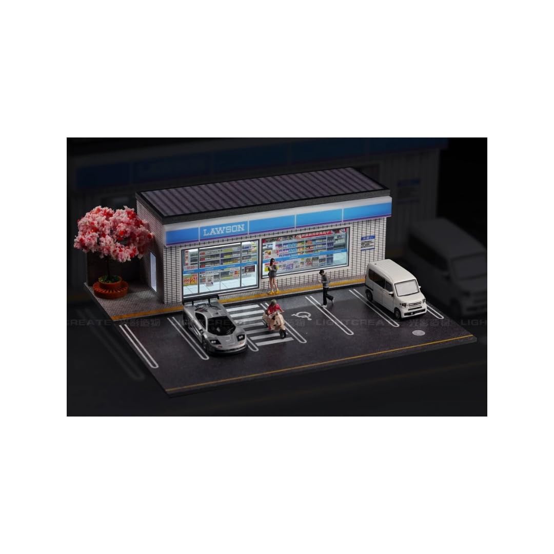 

Convenience Store 24DY01 Model Parking Lot Diorama Minicar 1/64 [Used] синий