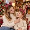 Christmas Headband Bow for Women Girls, Huge Plaid Hair Hoop, Decorative Accessory Giant Bowknot Accessories Cosplay Costume, Holiday Party