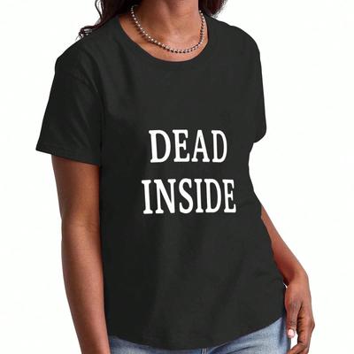DQ Buchstabe Wounisex Baumwoll-T-Shirt, Premium-Baumwollqualität Druck, Langlebig und Bequem, Lässige Mode, Einfaches Rundhals-Design, Atmungsaktives Gewebe