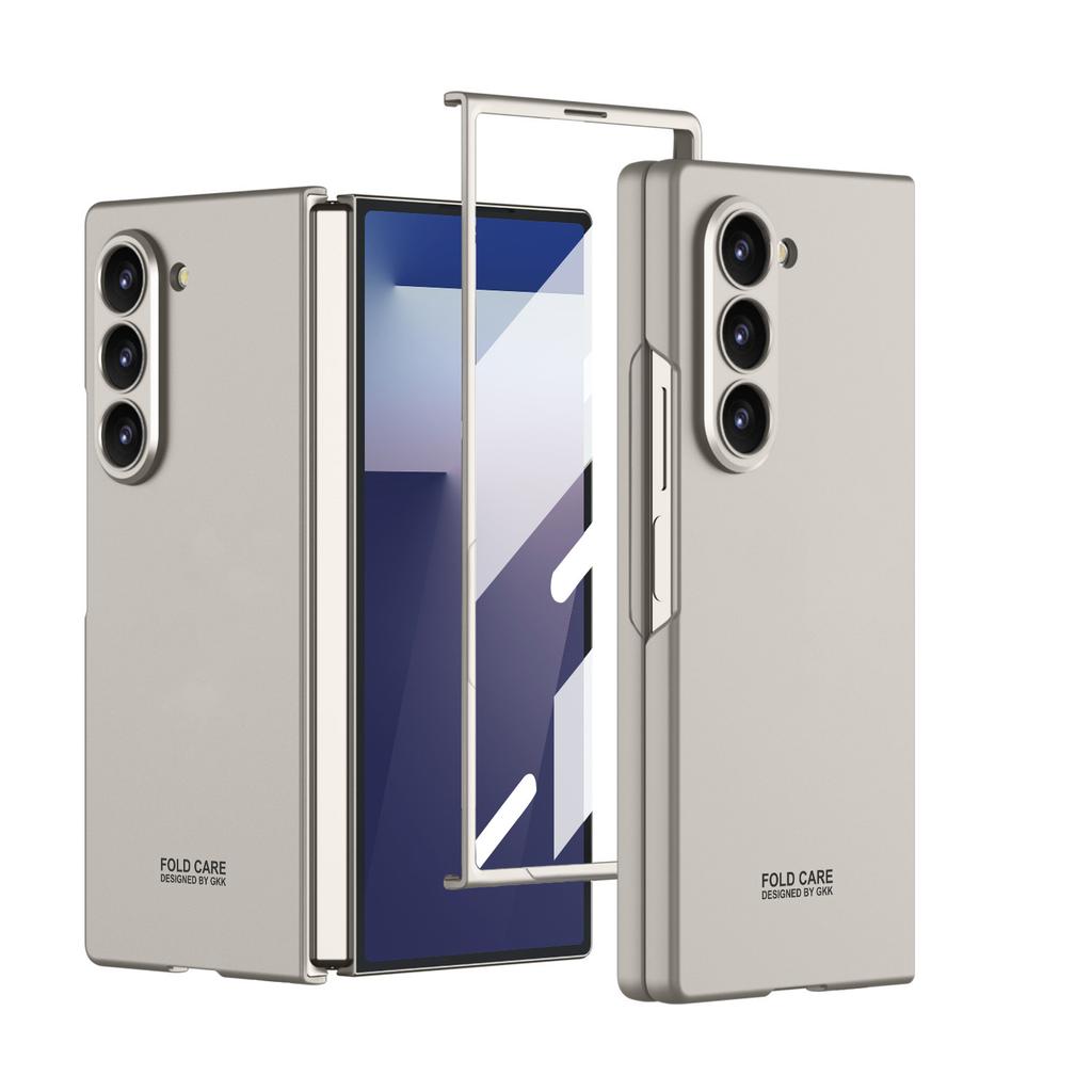 Suitable for Samsung ZFold7 Mobile Phone Case Ultra Thin Folding Screen Zfold7 Case Film Integrated Fine Hole Full Inclusive Simple Anti Fall