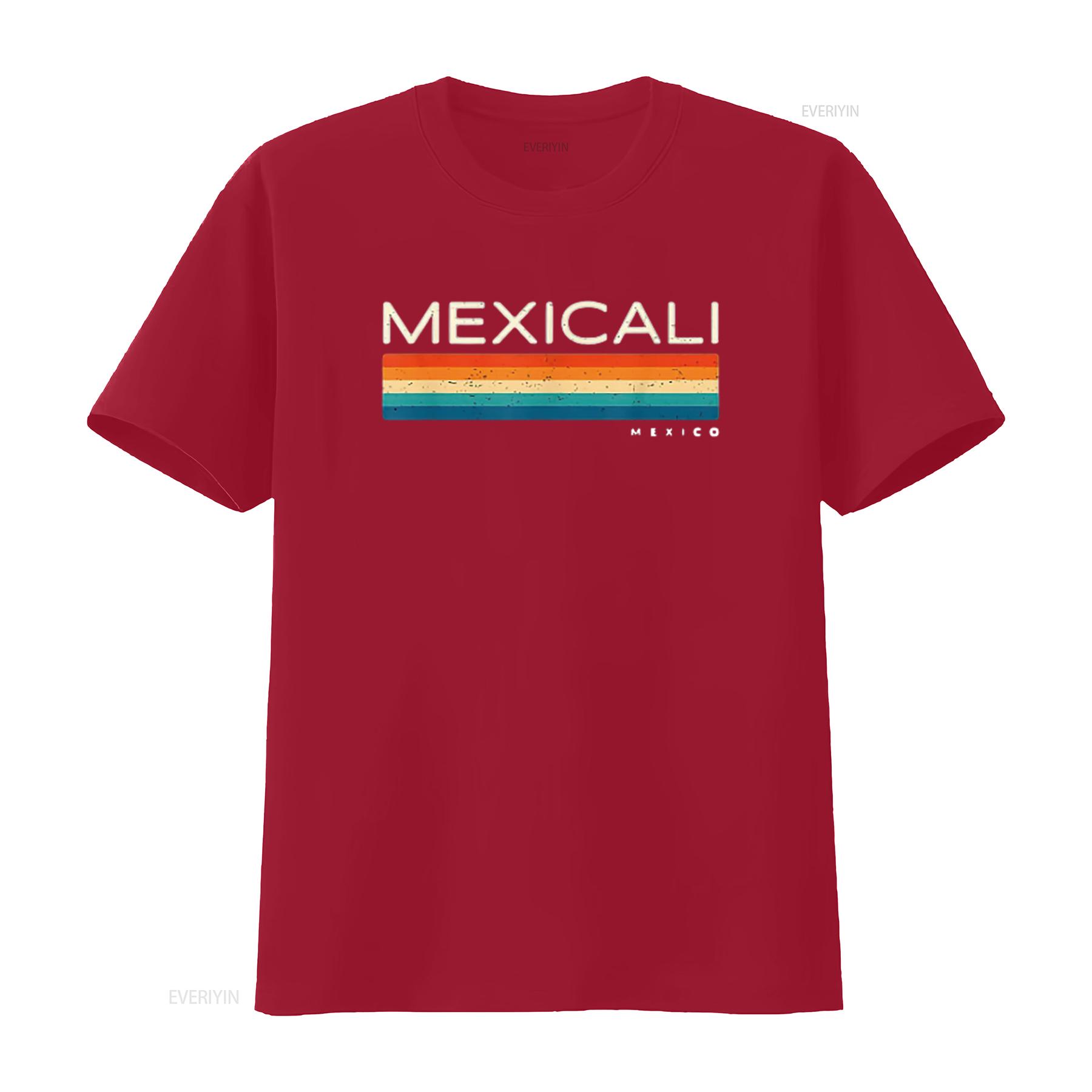 

Mexicali Mexico Retro Design Womens T Shirt Black L vintage Washed homme fashion Top For Everyday Wear designer clothes S