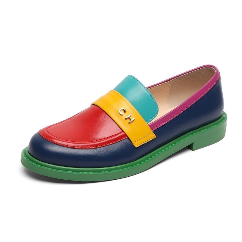 

Fashion AIYUQI Women s Loafers Color Matching 2025 New Non-slip Rainbow Female Shoes Large Size JK Autumn Shoes Girl 35