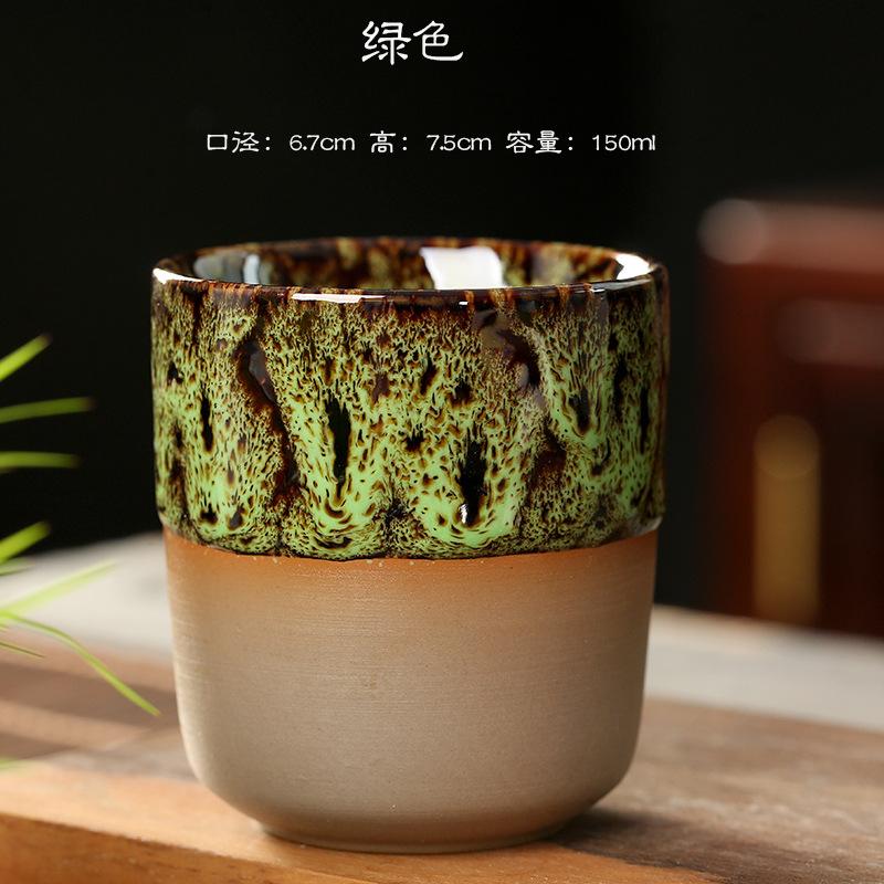 Japanese Style Tea Cup Pottery Vintage Household Office Coffee Mugs Drinkware Milk Breakfast Latte Kung Fu Teacup Drinkware New