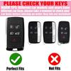 [ Side Diamonds ] 4 Buttons TPU Car Key Case Cover Shell Fob for Jaguar XE XF F-PACE & Land Rover Range Rover Evoque Discovery S