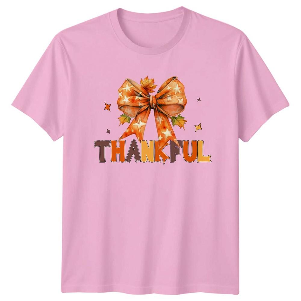 Thankful Unisexs TShirt Retro Autumn Fall Thanksgiving Gift For Her