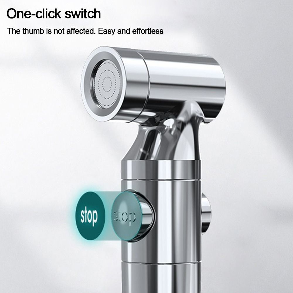 Chrome Shattaff Shower ABS Toilet Sprayer Multi-functional Handheld Faucet  Bathroom