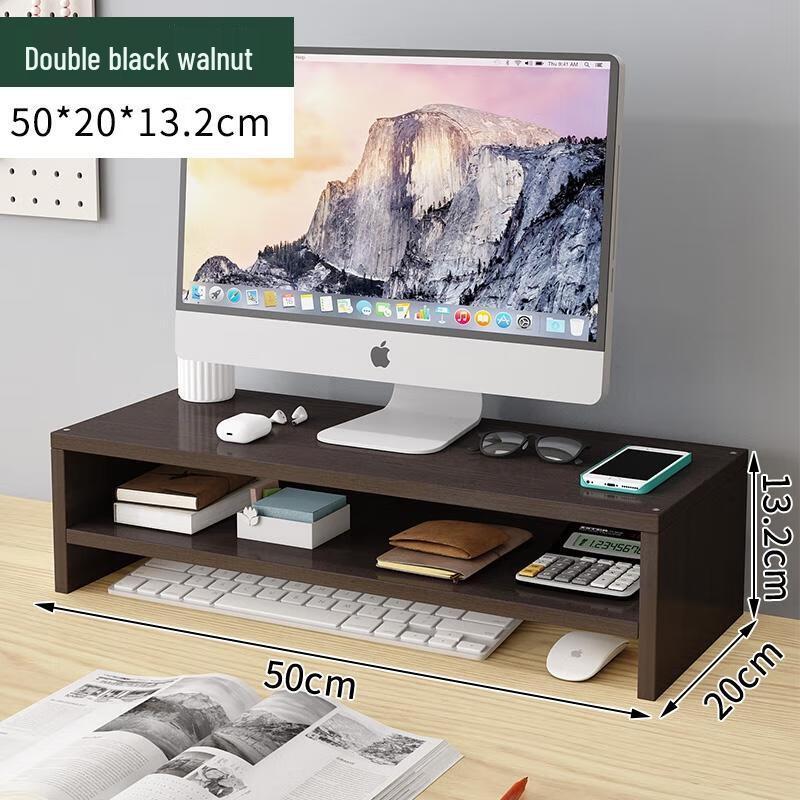 HANDUNYOU Double Layer Monitor Riser & Desk Organizer