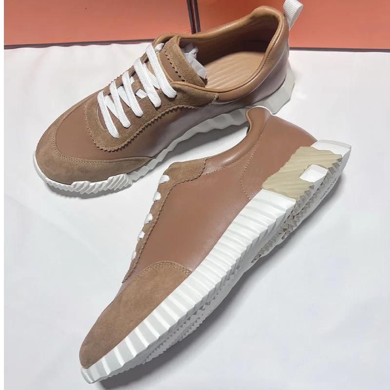 2025New Mirrored H Casual Sneakers, Lightweight, European-style Genuine Leather, Fashionable, Unisex Mesh Casual Shoes