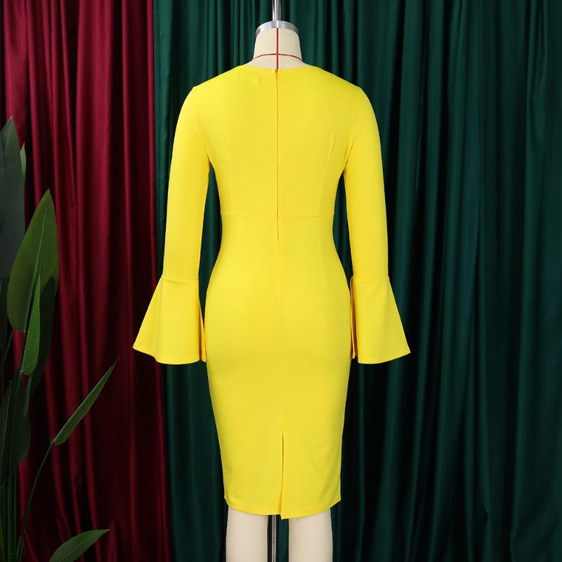 Women's Autumn New Fashion Temperament Elegant Bag Buttock Dress