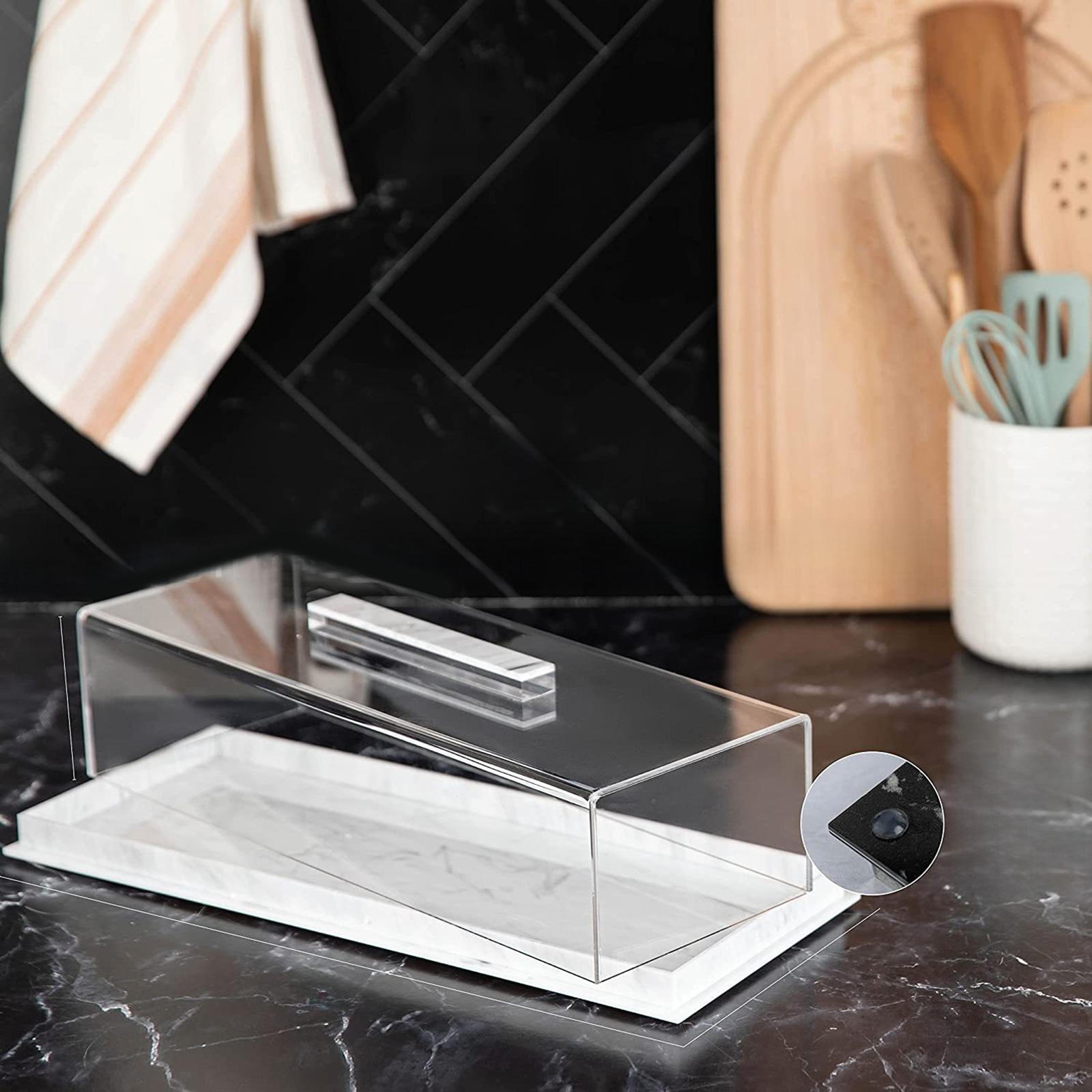 

Хлебница Bin Контейнер для хранения продуктов питания Многоразовый, Прозрачный Холодильник Свежесть Хранения Коробка, Рулон белый