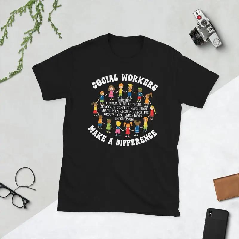 

School Social Worker Funny Workers T Shirt 5XL різнокольоровий