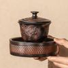 Jianshui ceramică violetă Gaiwan dragon lucrat manual de uz casnic Kung Fu set de ceai bol de ceai ceai aparat de ceai ceremonia ceaiului supieră de ceai