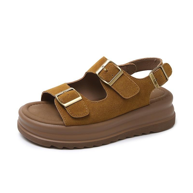 

Sports sandals women s summer wear is not tired feet 2025 new super fire platform casual slippers non-slip beach shoes 40 верблюд