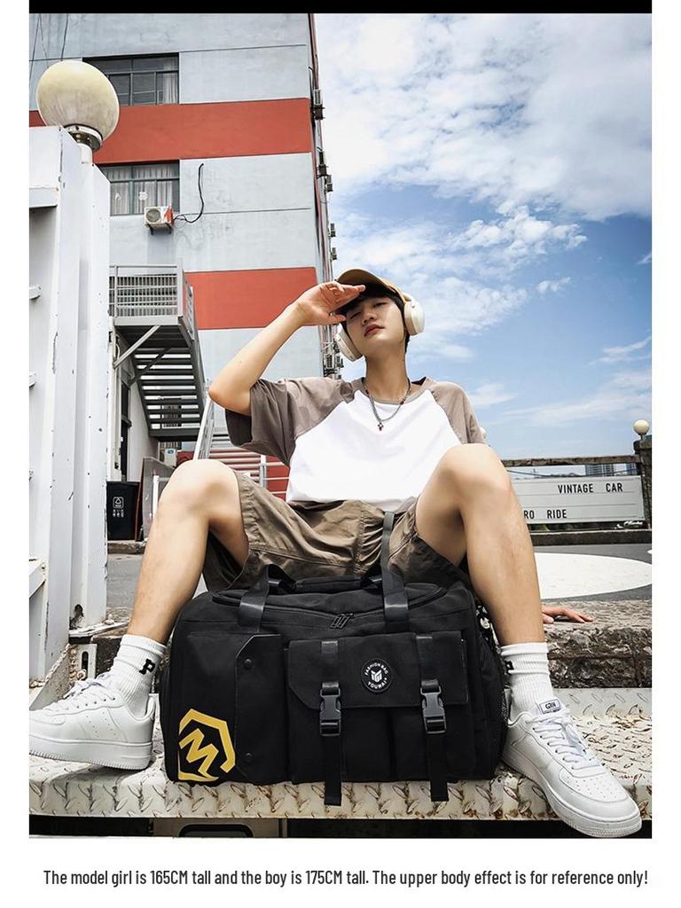 Men's Large Capacity Travel Backpack and Gym Bag with Wet/Dry Separation