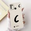 Protective Cases For Tecno Pop 4 Pro Case Lucky letters A-Z Soft Silicone White Cover For Tecno Pop 4Pro 4 PRO 6.52" Phone Shell