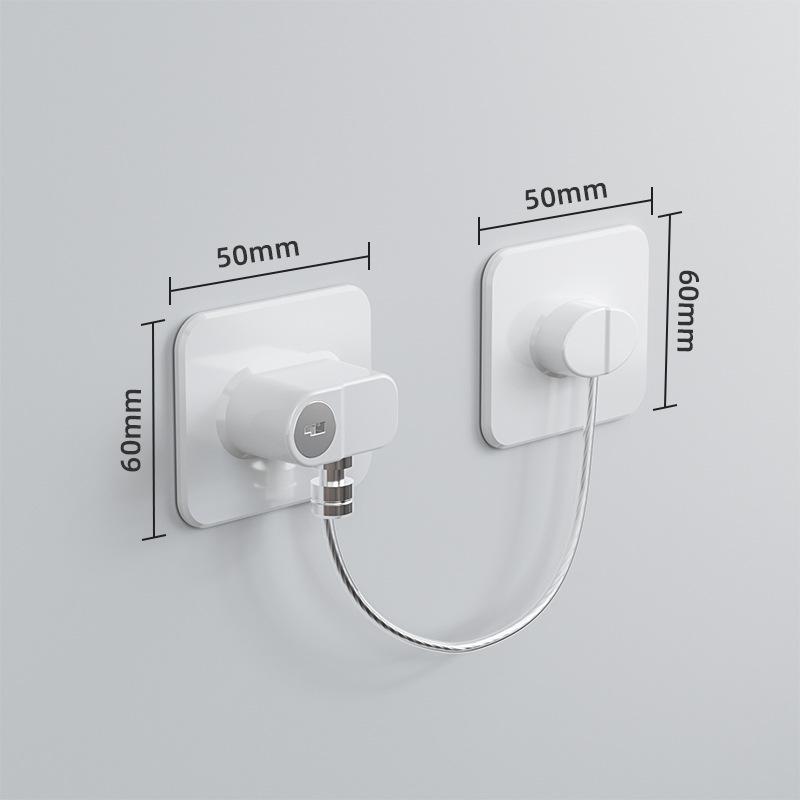 Childproof Window & Door Safety Lock - Keyed, Punch-Free, Universal Steel Cable Limiter