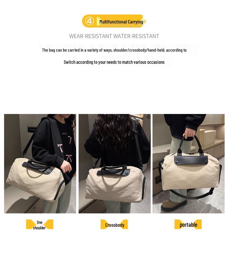 Women's Large Capacity Short Trip Handbag: Dry/Wet Separation, Lightweight for Gym/Business, Single Shoulder Luggage Bag