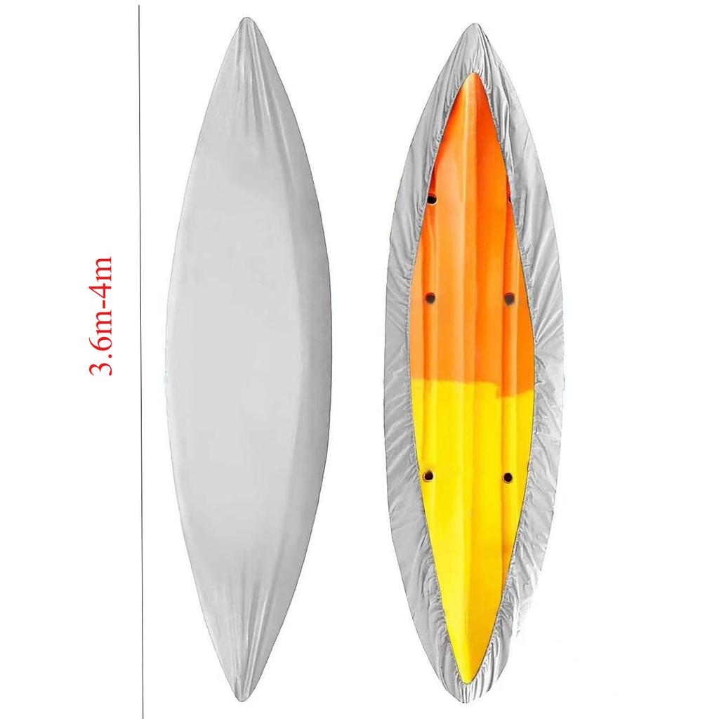 Waterproof Kayak Cover 210d Oxford Cloth Sun Protection Heavy Duty Dustproof Canoe Cover for Outdoor Storage