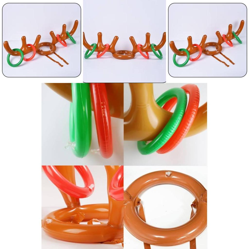 Inflatable Reindeer Horn Hat Toss Game For Christmas Party Fun And Family Engagement