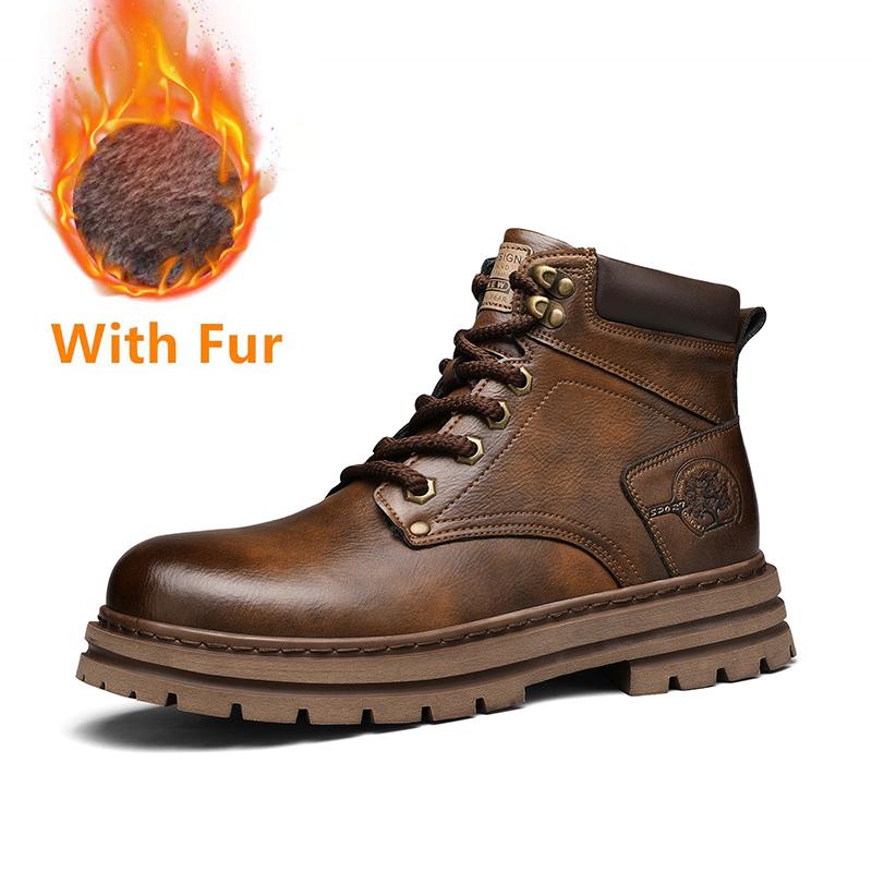 

Высококачественная мужская обувь из натуральной кожи, новое поступление, высокие ботинки на толстой подошве, британский стиль, мотоциклетные ботинки, мужские ботильоны 45