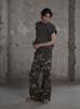 LERENNE Multi Pocket Cargo Flare Camo Pants - Camo