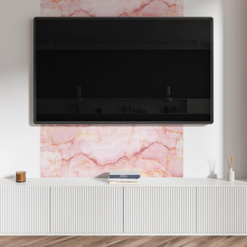 Self-adhesive Vinyl Panel With Decorative Print 120x60 cm Marble Pattern with Waves