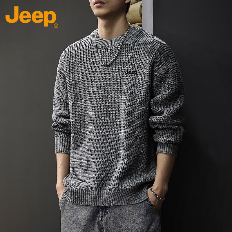 

JEEP Men s Round Neck Warm Knitted Sweater XL