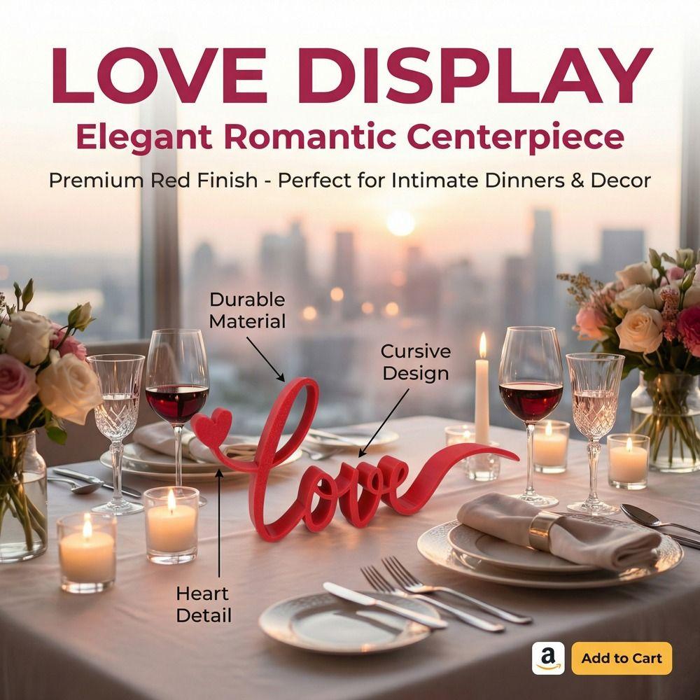 3D Valentine's Day Love Ornament Wedding Letter Love Ornament Gift Love Models Decoration Couple