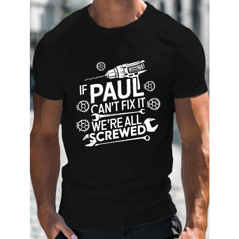 

Мужская юмористическая футболка большого размера - Повседневная футболка с коротким рукавом для крупных и высоких, Легкий летний топ с круглым вырезом, Игривый дизайн, Дышащая ткань S чёрный