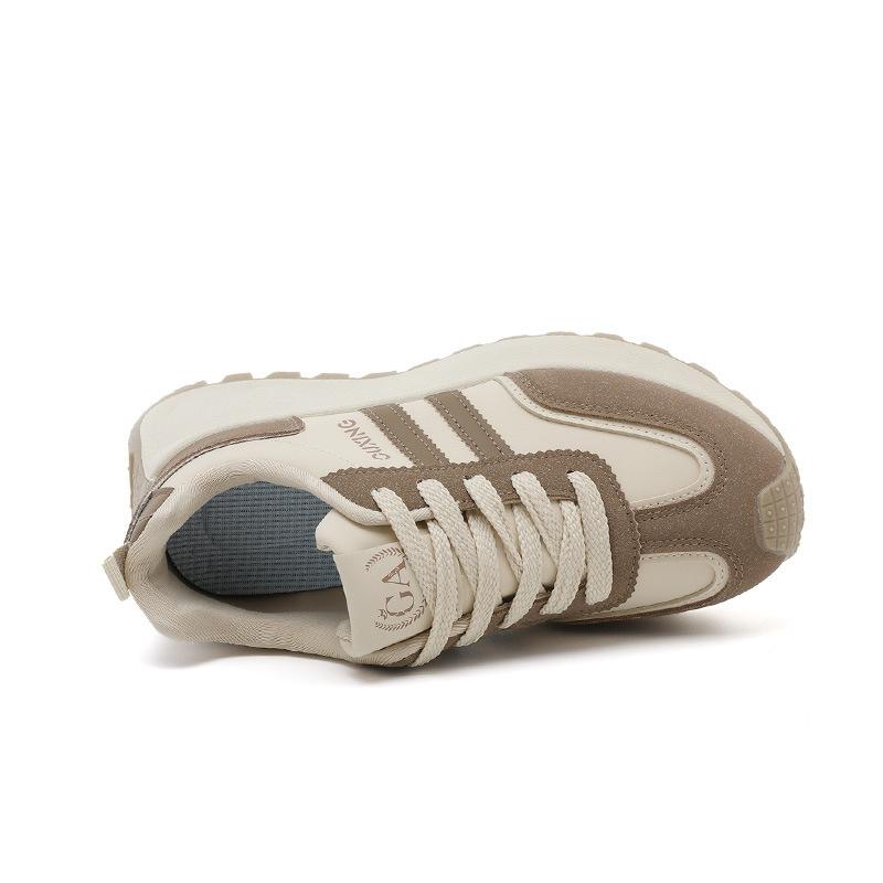 HY new spring and autumn thick-soled simple low-top heightening college trendy student board shoes