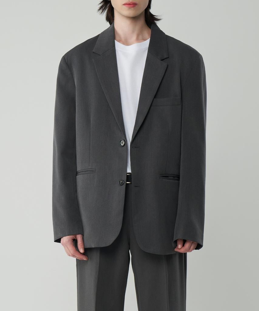 Untapped Studio [Set Up] Semi-Wide Pants & Oversized Suit Set 2 Colors