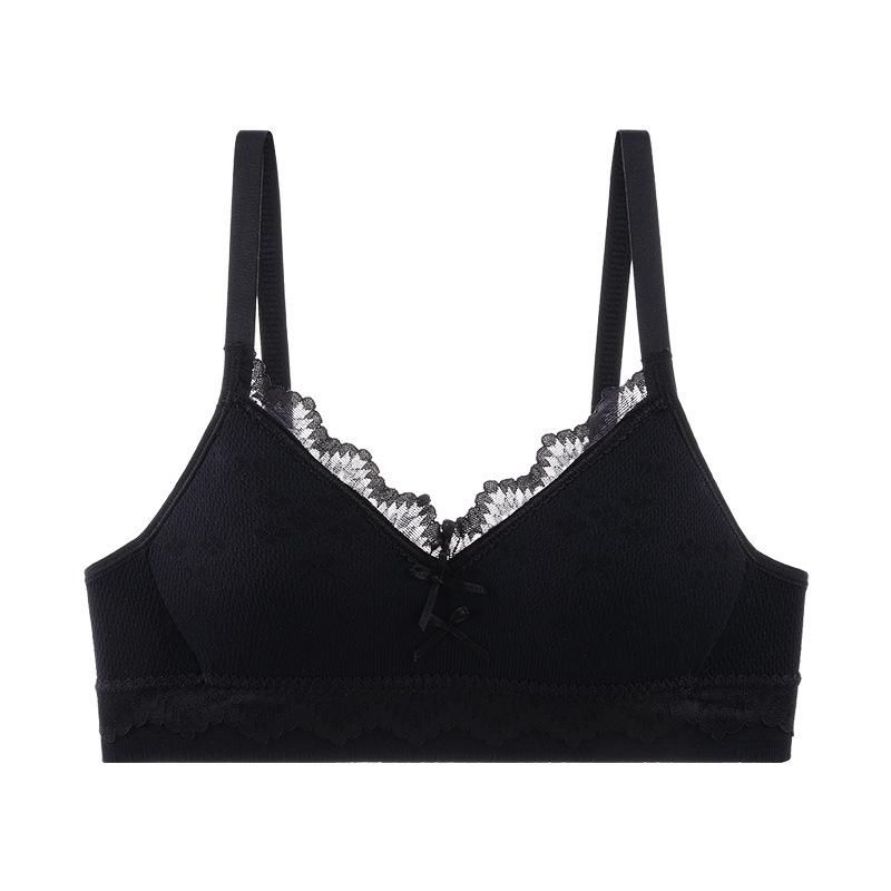 Japanese Lace Lingerie for Girls Junior High School Students Without Steel Hoop Bras High School Students Thin Cup Developmental Bras