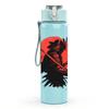 1PC Samurai Red Sun Silhouette 750ml Color Plastic Sports Water Bottle Leakproof Flip Straw Lid Suitable for Sports Office Home Use