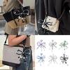 Delicate Acrylic Bowknot Keychain Charm Practical Beads Phone Pendant Unique Bag Pendant Present for Fashion Lover