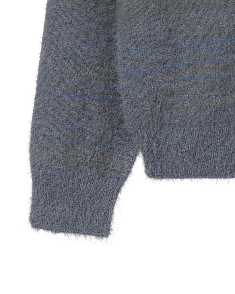 Eiieii Web Logo Hairy Knit [Smoky Blue]