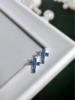 All-Copper Rhinestone Cross Stud Earrings for Women