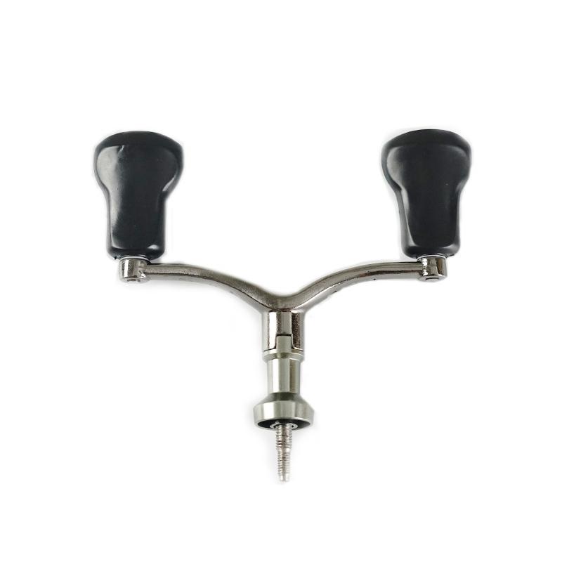 Fishing Wheel Grip Spinning Wheels Fish Wheel Double Shake Handle Cnc Metal Rocker Arm Fit Outdooring Fishing Accessories
