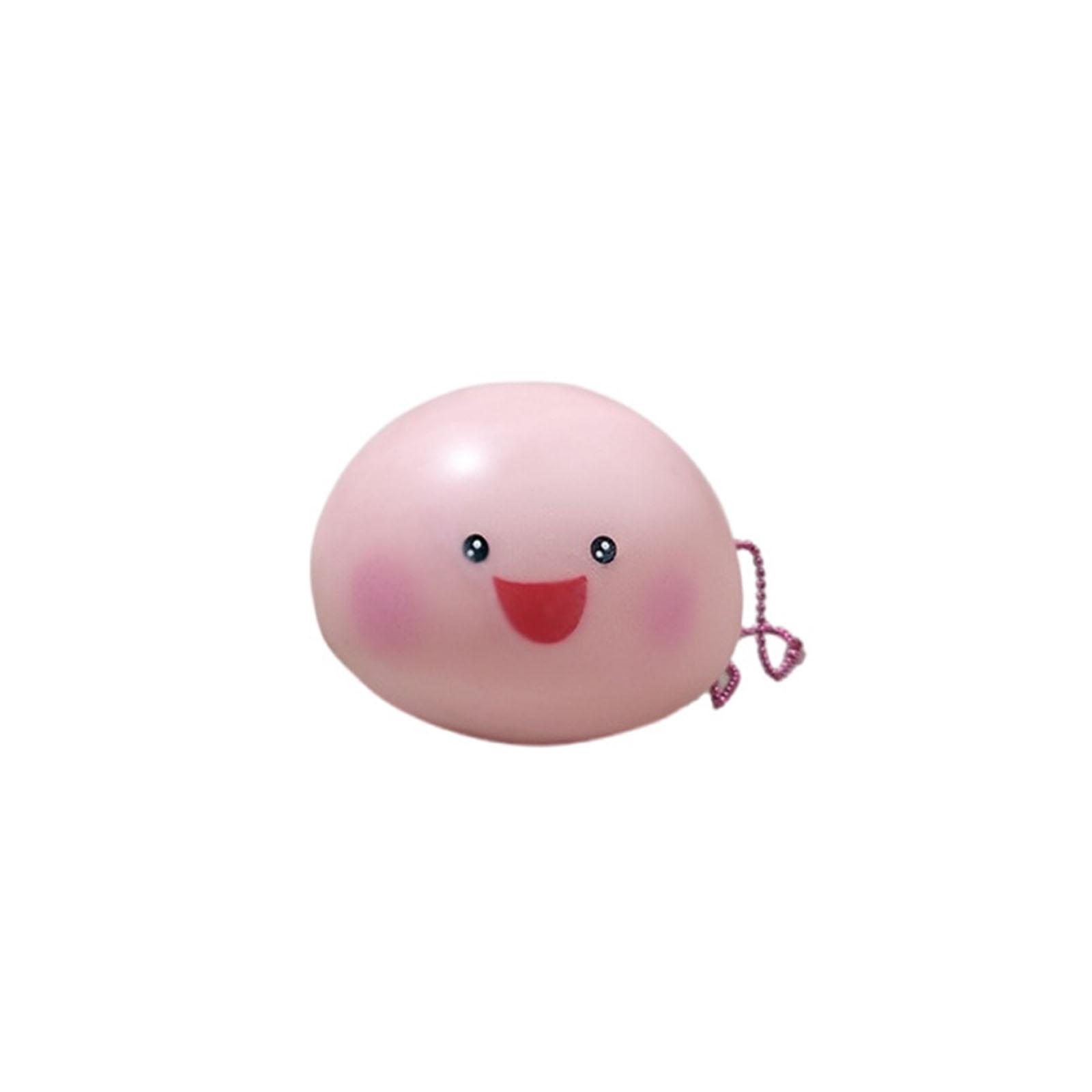 

Soft Squeeze Toy Bun with Smiling Face Design Stress Relief Squishy Toy for Sensory Play and Relaxation Durable Material One Size розовый
