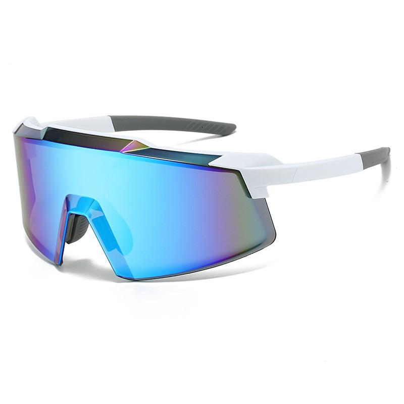 Large Frame Wraparound Cycling Sunglasses Outdoor Sports Windproof UV400 Protection PC Lens Unisex