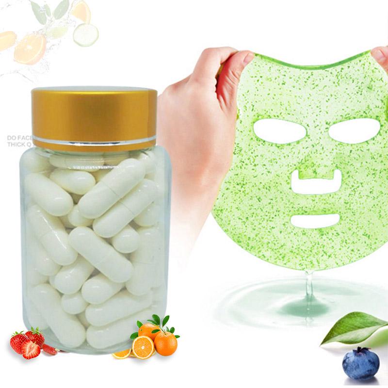 

50pc Капсула DIY Маска порошок коллагена кожи Уход маска биоактивный пептид Домашние фрукты Овощные маски
