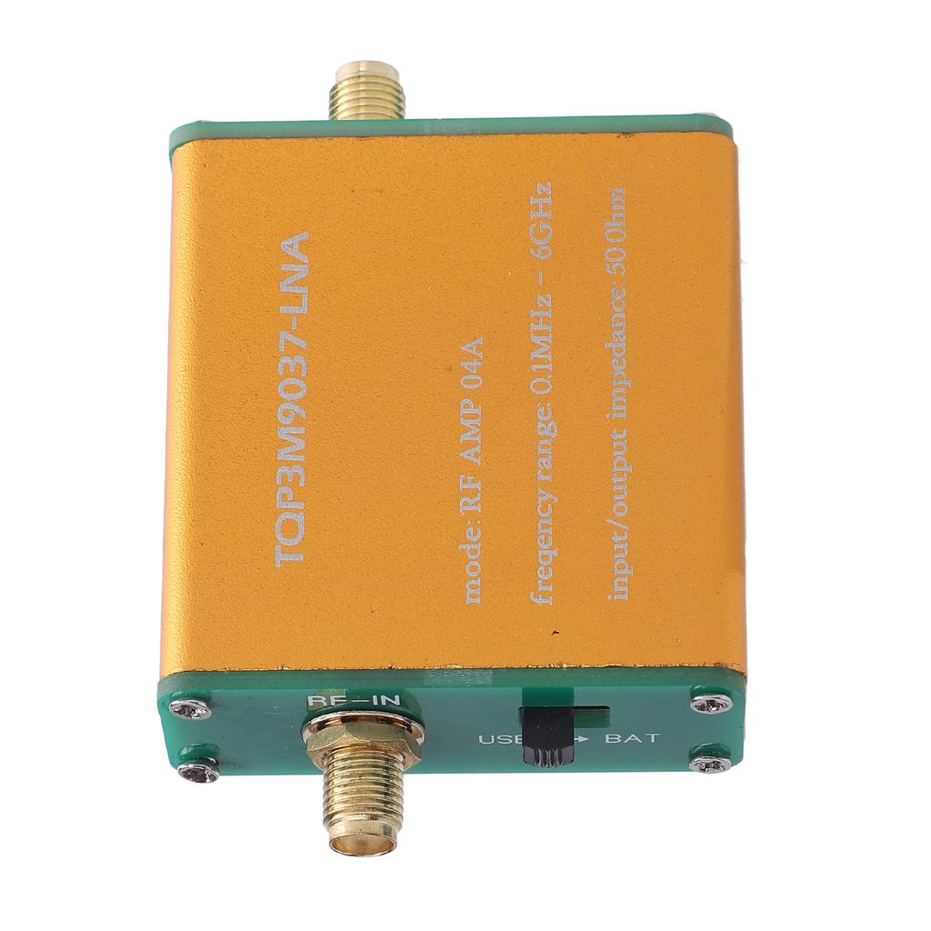Nízkošumový zesilovač 100K až 6GHz Plnopásmový RF výkonový předzesilovač SMA Samice Širokopásmový zesilovač