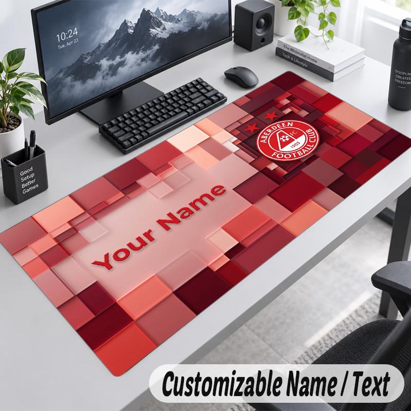 Custom Name Text Mouse Pad Aberdeen FC Personalized Desk Pad For Work And Gaming