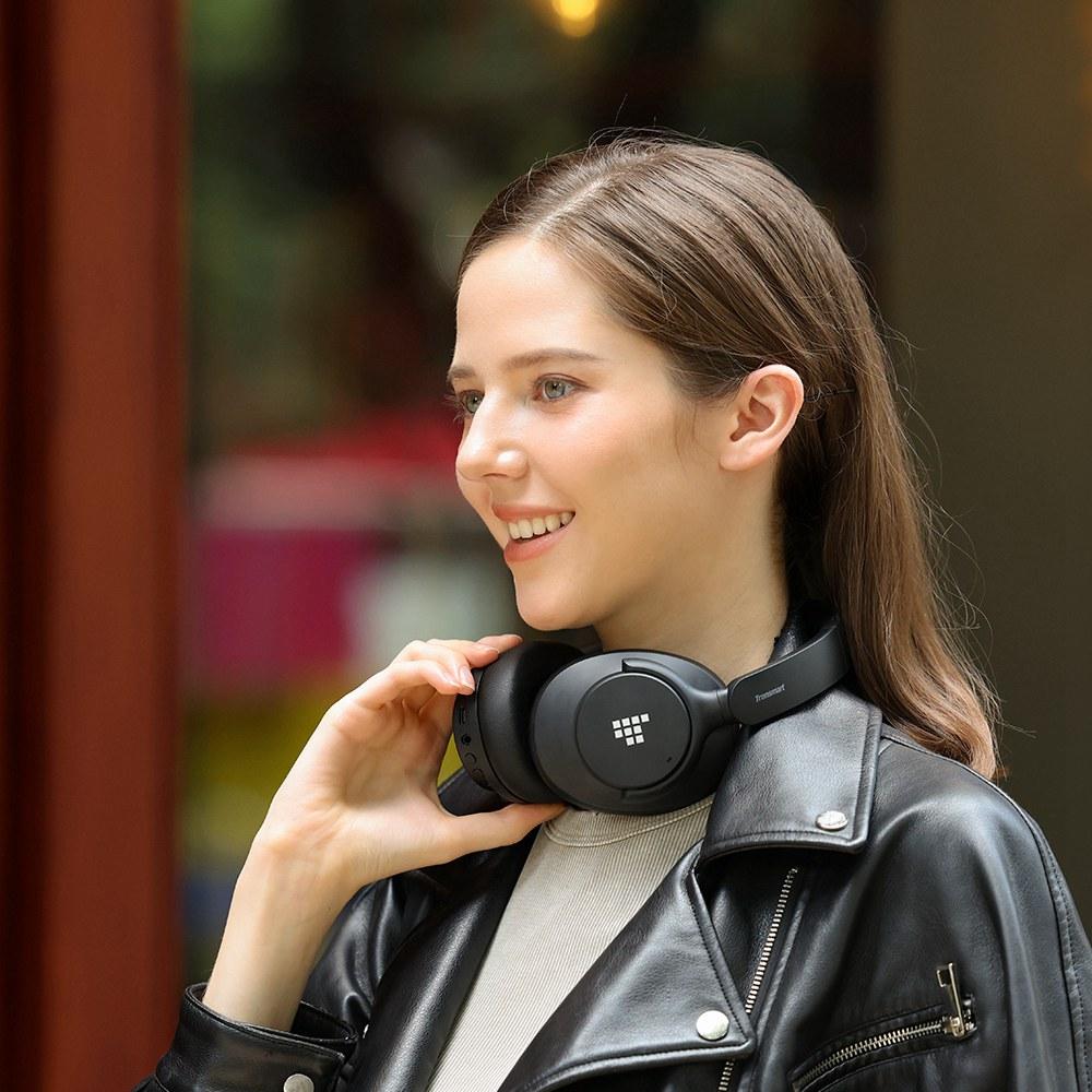 Tronsmart Sounfii Q20S ANC Headphones, Hybrid Noise Cancellation 40dB, 60H Playtime, Hi-Res Audio, Bluetooth 5.3, APP Control, Dual Device Pairing