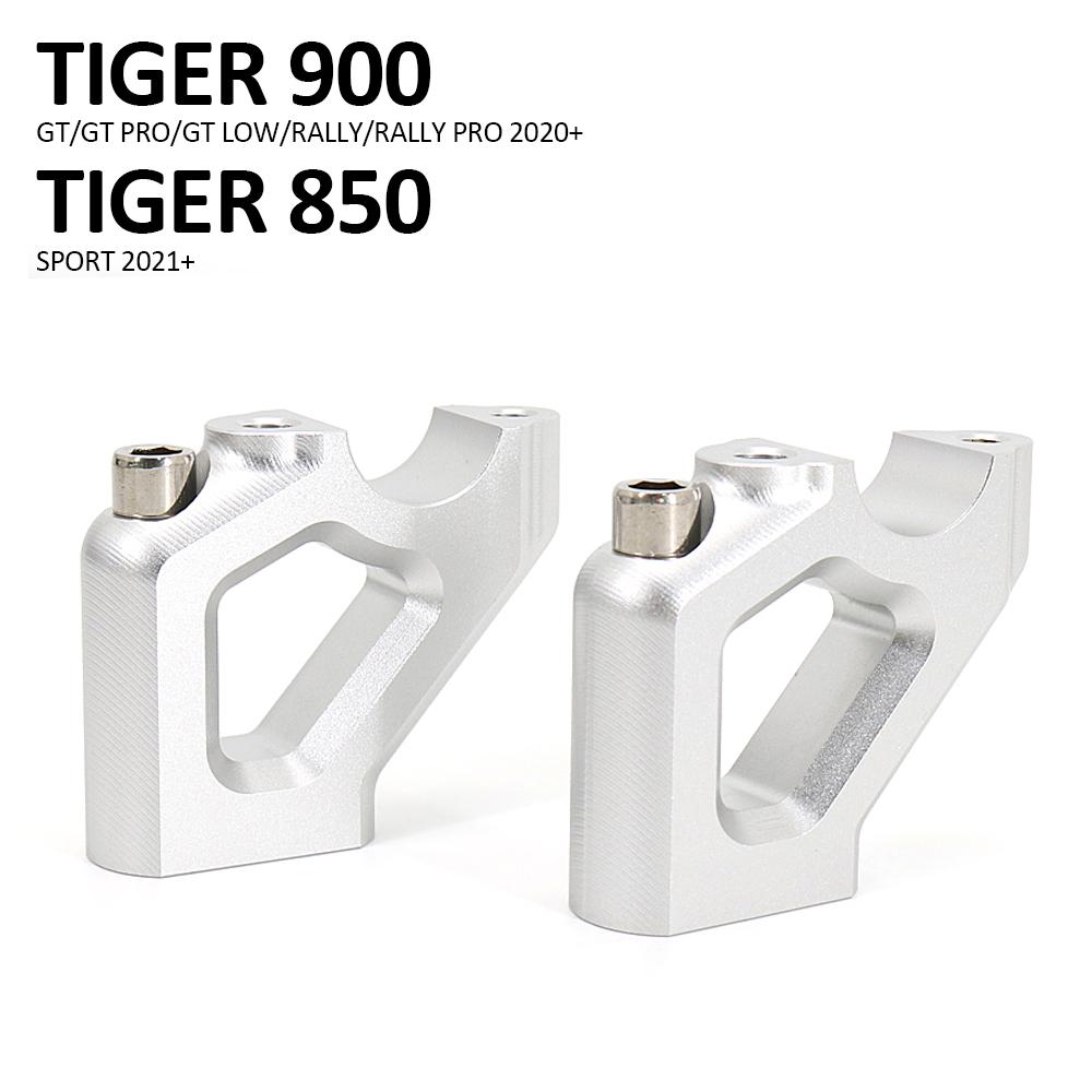 

2020-2022 Motorcycle Accessorie Handlebar Heightening Code Handlebar Riser Clamp Adapter For Tiger 900 LOW RALLY TIGER 850 Sport серебряный