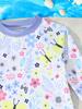 2026 Girls' Long Sleeve Two-Piece Swimsuit Set - Toddler Swimwear